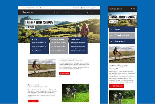 website on desktop and mobile